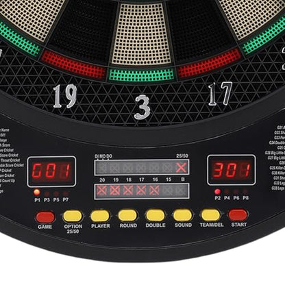 Fdit Electronic Dart Board, Hanging Dartboard Set with Automatic Scoring System for Soft Tip Darts Players Indoor Family Fun