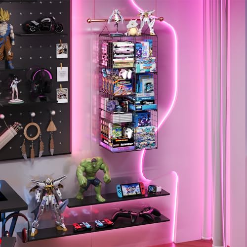 Honkazita Hanging Board Game Storage and Organizer,Large Capacity Storage for Board Gaming,Video Game,Video Game Storage Hanging Game Shelf