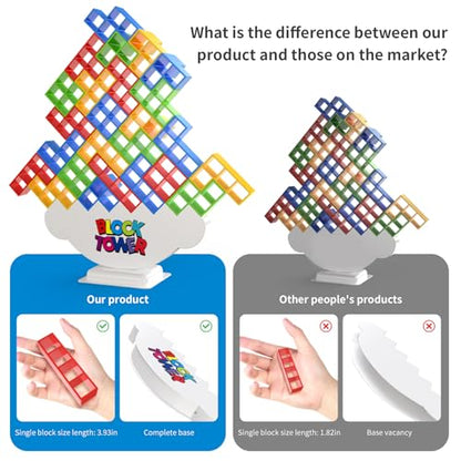 48 Pcs Large-Sized Balance Stacking Blocks Game - Perfect Toys for Kids & Family - Ideal for Family Fun and Stack Game Play