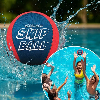 Activ Life The Ultimate Water Skip Balls, Water Bouncing Ball for Swimming Pool, Beach Toys for Friends, Family, Kids and Adults - style: Red/Blue