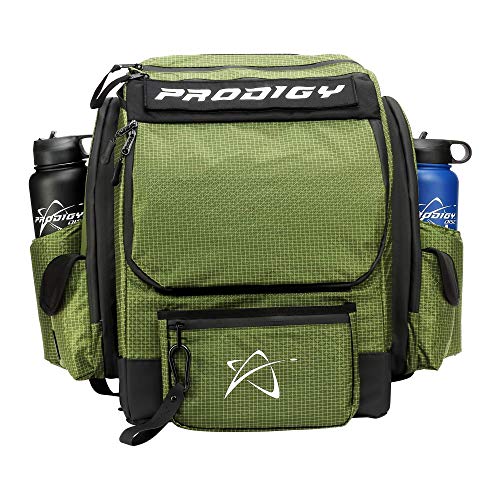 Prodigy Disc BP-1 V3 Disc Golf Backpack | Backpack Storage with 30+ Disc Capacity | Disc Golf Backpack Bag | Tear & Water Resistant | Golf Accessories for Men | Large Golf Disc Bags - color: Green