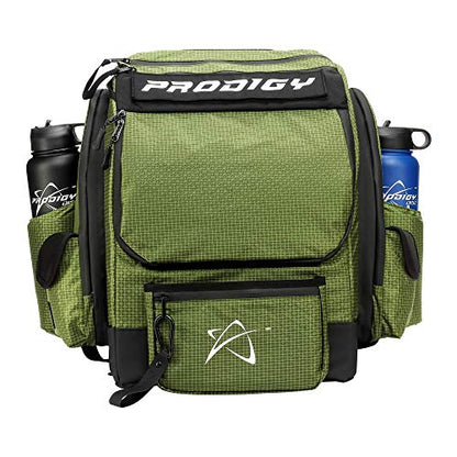 Prodigy Disc BP-1 V3 Disc Golf Backpack | Backpack Storage with 30+ Disc Capacity | Disc Golf Backpack Bag | Tear & Water Resistant | Golf Accessories for Men | Large Golf Disc Bags - color: Green