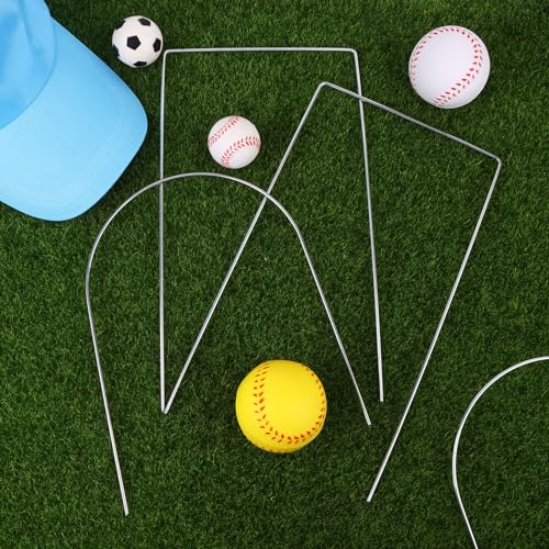 18 Pcs Croquet Wickets Set 11.5 x 6.1 Inch Square Arch Wickets Replacement for Croquet Metal Hoops with Galvanized Rustproof Wicket Replacement for Lawn Backyard Outdoor Sport Game