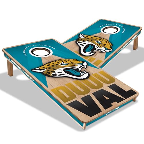 YouTheFan NFL 2' x 4' Slogan Series Professional Wood Cornhole Game - color: Jacksonville Jaguars