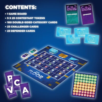 The Floor Board Game by TOMY - Officially Licensed Strategic Trivia Competition Based on the Hit TV Show - Fast-Paced Party and Family Game Night Activities - 2-10 Players - Ages 10 Years and Up