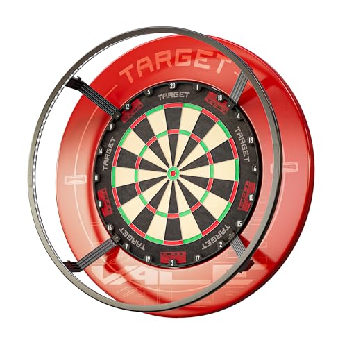 Target Darts Corona Vision Dartboard Lighting System, Black Frame | White LED Dart Board Surround Ring Light with Magnetic Feet | Shadow Eliminating Dartboard Light | Professional Darts Accessories