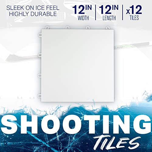 Franklin Sports Synthetic Ice Hockey Shooting Pad - Fake Ice Dryland Tiles for Shot Training Stick Handling Skills Practice - Hockey Training Equipment - 4' x 3' Feet