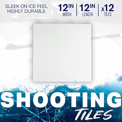 Franklin Sports Synthetic Ice Hockey Shooting Pad - Fake Ice Dryland Tiles for Shot Training Stick Handling Skills Practice - Hockey Training Equipment - 4' x 3' Feet