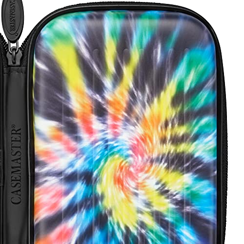 Casemaster by GLD Products Sentinel 6 Dart Case, Holds Extra Accessories, Tips, Shafts and Flights, Compatible with Steel Tip and Soft Tip Darts, Impact & Water Resistant Tactech Shell, Tie Dye - color: Tie Dye