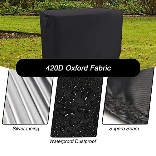 Kingling Outdoor Prep Table Cover 48 Inch, Waterproof Stainless Steel Table Cover Metal Outdoor Table Covers Weather Protection for Patio Kitchen Prep/Work Tables - 48''L x 30''W x 35''H