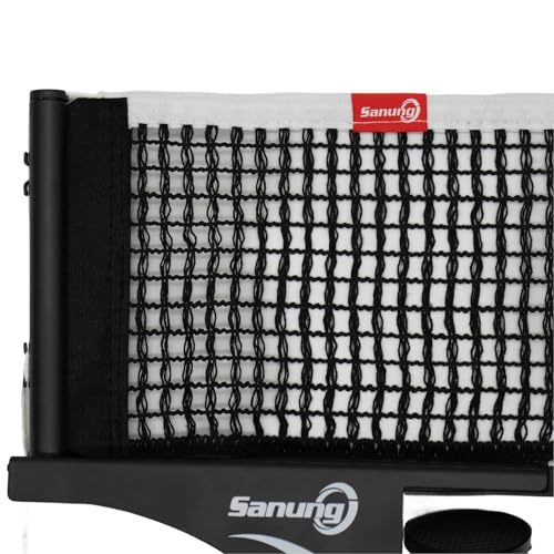 Sanung Table Tennis Net,C-Y2 Portable Ping Pong Table Thicken Replacement Net Impact Resistant for Any Standard Size Table,Black