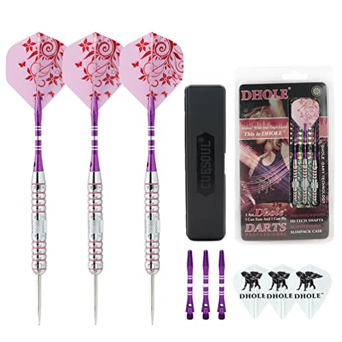 Black Scorpion CUESOUL Dhole 21g/23/24 Grams Steel Tip Darts with 2 Different Sets Aluminum Shafts