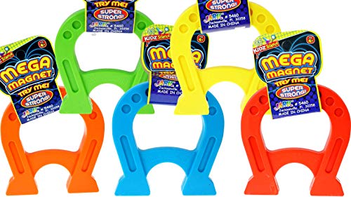 JA-RU Mega Magnet Toy (1 Magnet Horseshoe Shaped) Strong Magnets for Preschool Science Experiments & Classroom Activities for Kids. Educational Toy. School Supply. 5460-1
