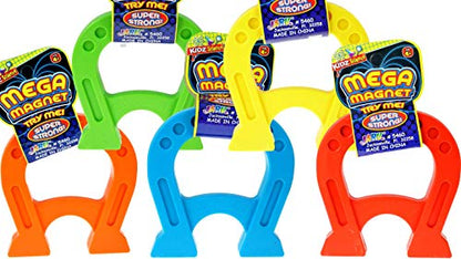 JA-RU Mega Magnet Toy (1 Magnet Horseshoe Shaped) Strong Magnets for Preschool Science Experiments & Classroom Activities for Kids. Educational Toy. School Supply. 5460-1