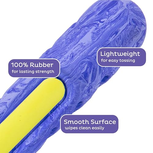 Outward Hound FlyFetch Stick Dog Toy, Durable Natural Rubber, Lightweight, All Breeds, 10.4" - color: Stick Purple