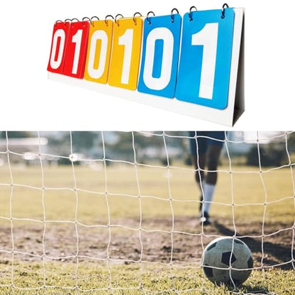 Scoreboard Score Counter Team Games Table Score Flipper Score Keeper for Baseball Soccer P.E Classroom Activities Badminton, Red Yellow Blue