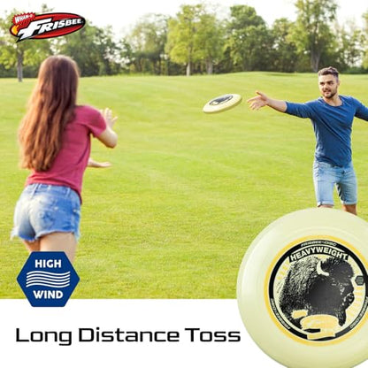Wham-O Frisbee Heavyweight 200g Flying Disc, 11 Inch Stable Competition Sports Disc, Long Distance and Durable, for Outdoor Activities and Family Fun - color: Cream Yellow(2 Pack)