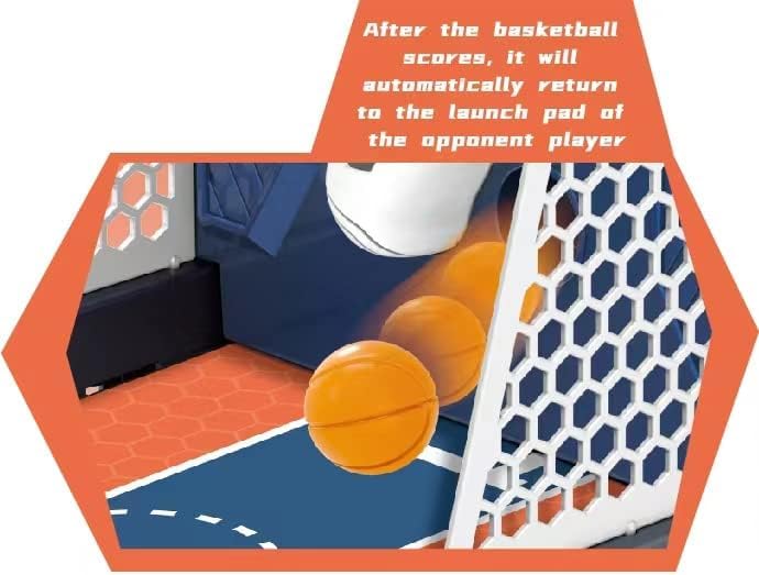 Desktop Basketball Arcade – Interactive Finger Shoot Game with Auto-Scoring & Portable Court | 24" Mini Hoop for Kids Adults Family Game