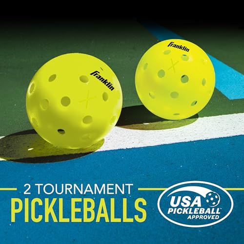 Franklin Sports Pickleball Paddle and Ball Set - Wooden Pickleball Rackets + Balls - Activator - USAPA Approved | Ball Set - style: 2 Player Set- Multi