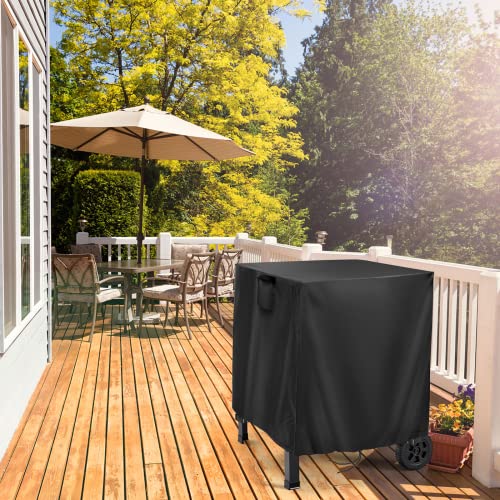 Outdoor Prep Table Cover for Inkmin Double-Shelf Movable Dining Cart Table, Patio Bar Cart Cover, Waterproof Outdoor Grill Cart Covers Pizza Oven Covers - 27 x 22 x 30 Inch - size: 27" x 22" x 30"