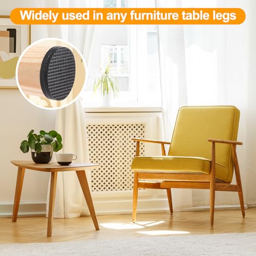 CHUNZEXI Non Slip Rubber Furniture Pads & Grippers, Self Adhesive Round Floor Protectors for Chair & Table Legs and Feet, 1.5 Inch, 32 Pack, Round - size: 1.5 inch 32 Round