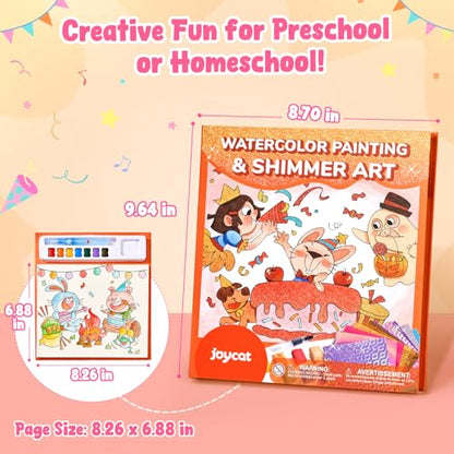 JoyCat Paint with Water Coloring Books, Art & Craft Activity, No Mess Art for Kids Ages 4-8, Craft Kits & Supplies, DIY Creative Activity, Gifts for Girls & Boys (Party) - style: Party