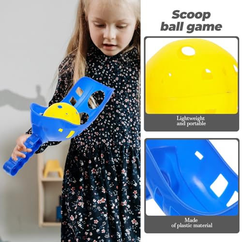 balacoo Scoop Ball Game Toss and Catch Set Lightweight Outdoor Toys for Kids Ages 3-5 Portable Hand-Eye Coordination Sports Activity for Family Fun