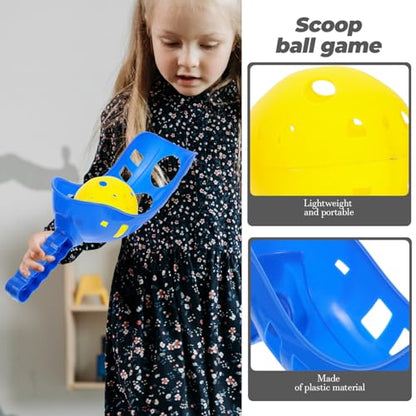 balacoo Scoop Ball Game Toss and Catch Set Lightweight Outdoor Toys for Kids Ages 3-5 Portable Hand-Eye Coordination Sports Activity for Family Fun