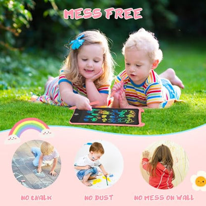 EooCoo Toddler Toys, LCD Writing Tablet for Kids 2 Pack, Toddler Travel Essentials Drawing Pad, Mess Free Coloring Books, Road Trip Activities, Age 3-5 Girls Boys Gifts - 8.5 Inch - color: 8.5”Pink&Blue