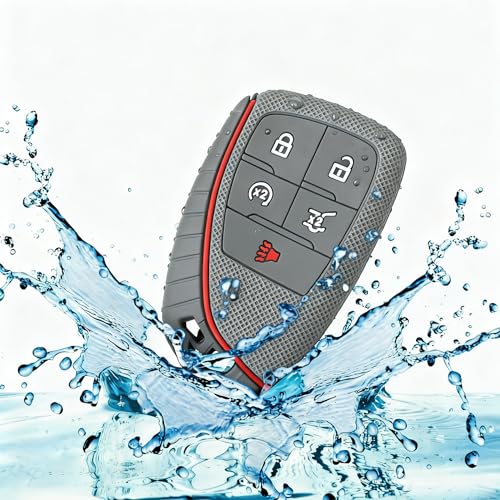 Silicone Key Fob Cover 2 Pack, Key Protector - 360° Key Protection Case for Chevrolet 2020-2026 Trailblazer/Equinox/Malibu, Anti-Scratch Silicone Key Cover (Gray/Gray) - color: Gray/Gray