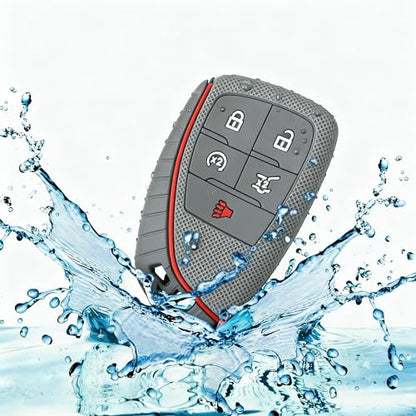 Silicone Key Fob Cover 2 Pack, Key Protector - 360° Key Protection Case for Chevrolet 2020-2026 Trailblazer/Equinox/Malibu, Anti-Scratch Silicone Key Cover (Gray/Gray) - color: Gray/Gray