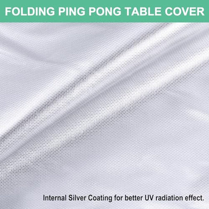 PATIKIL Folding Table Tennis Table Cover, 65'' x 28'' x 73'' Table Tennis Cover 600D Oxford Waterproof Foldable Table Cover with Storage Bag & Zipper for Outdoor Indoor, Black