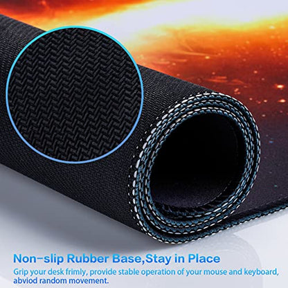 Canjoy Gaming Mouse Pad, Large Extended Mouse Pad Big Computer Mousepad for Home Office Gaming Work 31.5x15.7inch - color: Ice and Fire