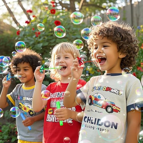 Winrayk Race Car Party Favors, 24Pcs Cars Themed Mini Bubble Wands for Kids Bubbles Bulk with Detachable Topper (6 Styles & Colors), Summer Pool Beach Birthday Supply Goody Bag Stuffer Classroom Prize - style: Race Car
