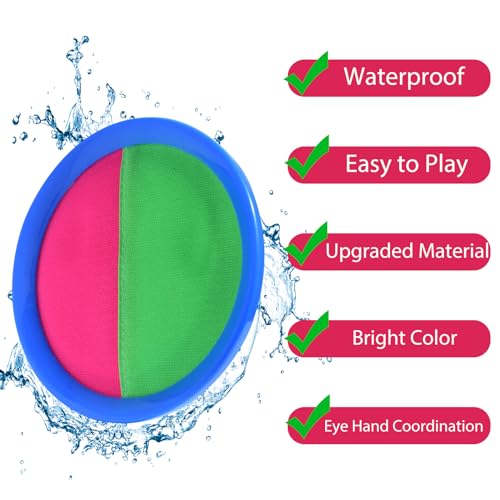 Toss and Catch Ball Set, Paddle Catch Ball and Toss Game for Kids, Great Beach Games/Backyard Games/Outdoor Games for Kids and Family - size: 2 Balls,2 Paddles