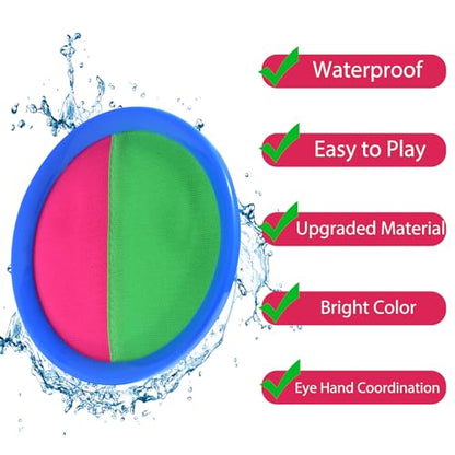 Toss and Catch Ball Set, Paddle Catch Ball and Toss Game for Kids, Great Beach Games/Backyard Games/Outdoor Games for Kids and Family - size: 2 Balls,2 Paddles