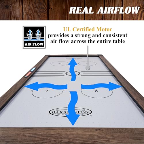 Barrington Billiards Air Hockey Table with Accessories, Perfect for Family Game Rooms | with Accessories - style: 6 Ft. Grant