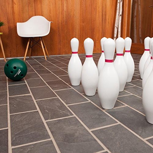 Champion Sports Foam Bowling Ball: 5 lb Rhino Skin Soft Balls for Training & Kids Games, Green