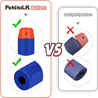 Pokiiulk 1000PCS Bullets Refill Darts Fit for Nerf N-Strike Elite Series Bulk Bullets Compatible for Nerf Party with Portable Shooting Practice Target Mesh Bag - color: 1000 DARTS & TARGET