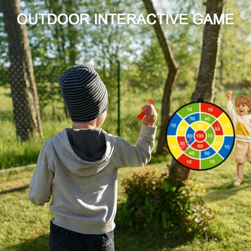 29" Dart Board for Kids, Gifts for 3 to 12 Year Boys and Girls Game Toys | Darts Set Double-Sided with Sticky Balls and Darts, Indoor Outdoor Sport Fun Party Play Parent-Child Activity Game Toys