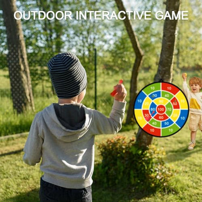 29" Dart Board for Kids, Gifts for 3 to 12 Year Boys and Girls Game Toys | Darts Set Double-Sided with Sticky Balls and Darts, Indoor Outdoor Sport Fun Party Play Parent-Child Activity Game Toys