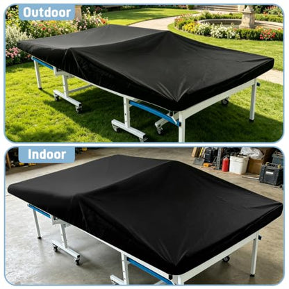 Ping Pong Table Cover Outdoor Waterproof, Table Tennis Protector Cover | Universal Fit|Outdoor & Indoor All-Weather Protection|Full Coverage|Easy Install