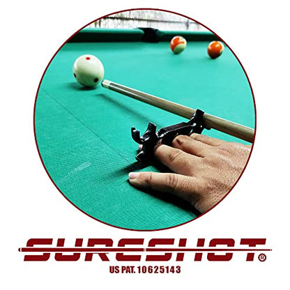 Sure Shot 3-Finger Billiard Mechanical Bridge for Billiards, Hand Held Pool Bridge, Billiards Pool Cue Accessory, The First Ever Handheld Snooker Accessory That Perfects Every Shot!