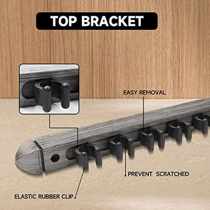 GSE Games & Sports Expert 2-Piece 6/8/12 Billiard Pool Cue Rack Wall Mounted Holders, Billiard Cue Sticks Wall Rack Set - style: 12 Cue - Brushed Grey