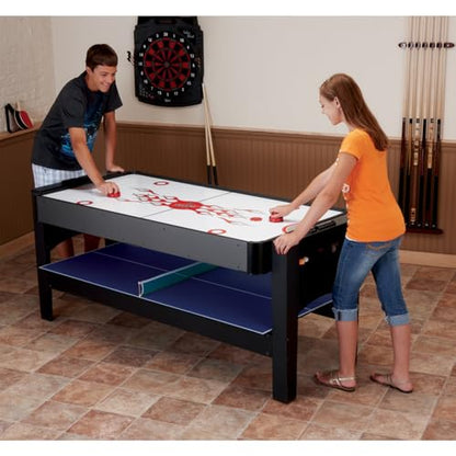 Fat Cat 3-in-1 6' Flip Multi-Game Table - color: Green Cloth Playfield