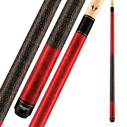 Viking Valhalla 100 Series with Irish Linen Wrap 2 Piece 58” Pool Cue Stick - color: Red, size: 18oz
