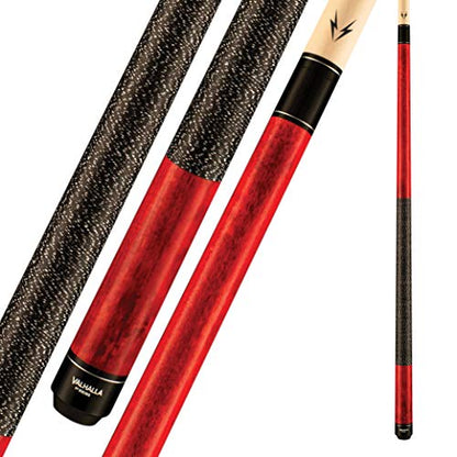 Viking Valhalla 100 Series with Irish Linen Wrap 2 Piece 58” Pool Cue Stick - color: Red, size: 18oz