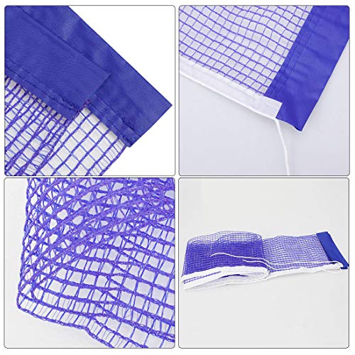 uxcell® Nylon Replacement Table Pingpong Sports Tennis Mesh Net w Pull String Blue