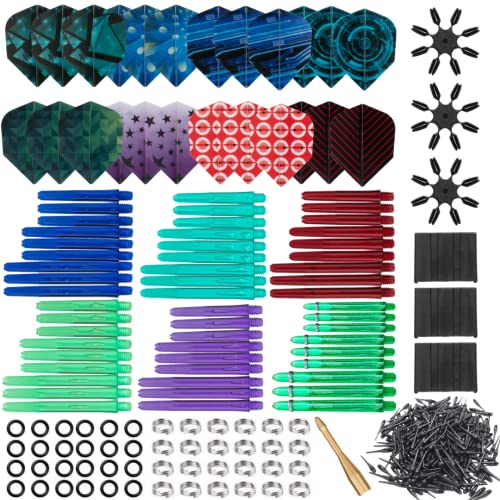 Deluxe Darts Tune up Kit Box | Flights, Sharpener, Shafts, O-Rings, Flight Savers, Accessories (10446-Flights/Shafts/Tips) - color: 10446-Flights/Shafts/Tips
