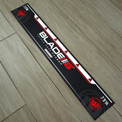 Winmau Darts Oche Line - High Visibility Throw Line Marker with Toe Markers for Consistent Stance - Self-Adhesive, Sticks to Hard Floors (Wood/Tile/Laminate) - Regulation Distance - style: Blade 6